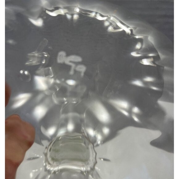 Beautiful Clear Blown Glass Pumpkin Signed - Picture 5 of 8